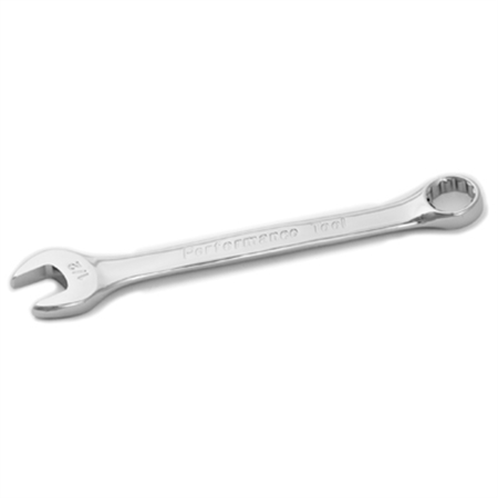 PERFORMANCE TOOL Chrome Combination Wrench, 1/2", with 12 Point Box End, Fully Polished, 5-3/4" Long W30216
